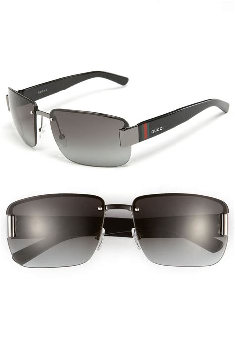 gucci 61mm shield sunglasses|gucci sunglasses rimless.